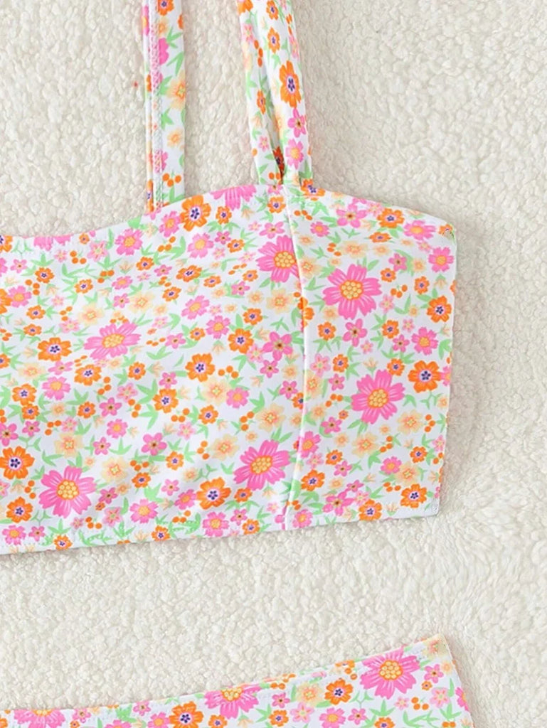 Sexy Floral Print Female Swimsuits Women Bikini 2025 Swimwear High Waisted Bikinis Sets Two Pieces Bandeau Bathing Suit Beahwear