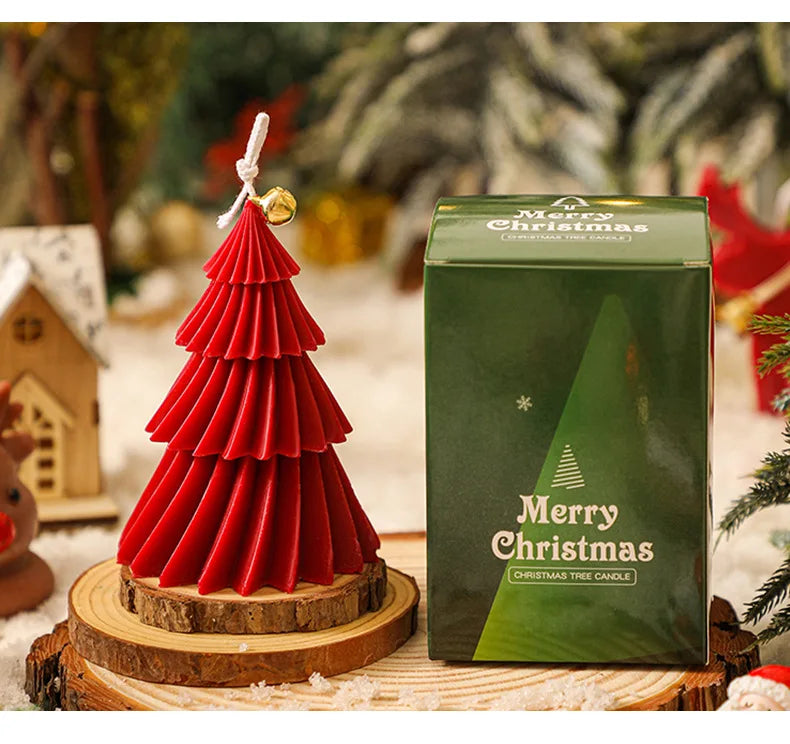 New Christmas Tree Shape Candle Aromatherapy Candle Xmas Scented Candles Handmade Candles Gift Home Decor vela navidad candele
