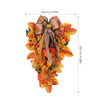 Thanksgiving Front Door Decorations Fall Wreath Door Wreath With Pumpkins/Berries/Maple Leaves Harvest Wreath For Autumn Party