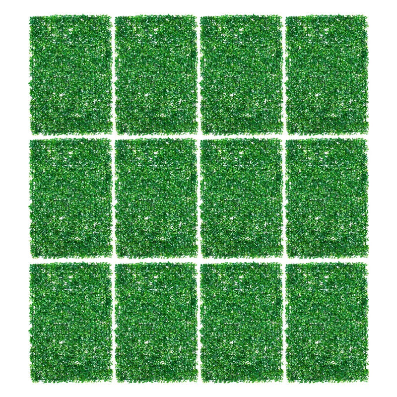 12pcs 40*60cm Artificial Hedge Christmas Decorations Fake Plants Panel Wedding Grass Mat Garden Backyard Wall Decor Home Garden