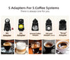 HiBREW Multiple Capsule Coffee Machine, Hot/Cold Dolce Gusto Milk Nespresso Capsule ESE Pod Ground Coffee Cafeteria 20Bar 5 in 1