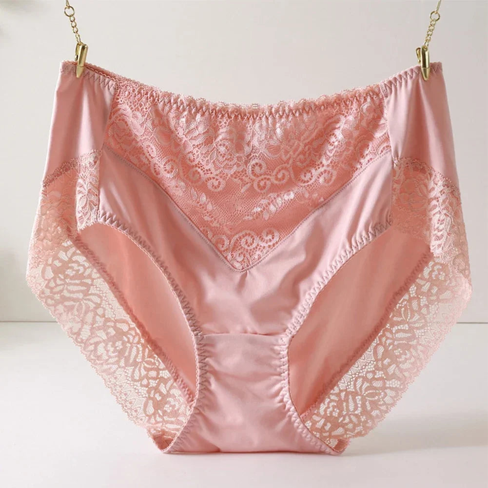 Oversized Women Sexy High Rise Panties Soft Daily Underpants Knickers Flower Briefs Underwear Breathable Traceless Ladies Briefs - Mighty Dollars