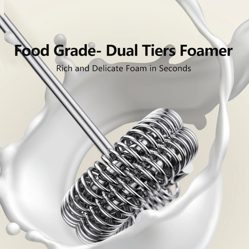 HOT  Electric Milk Frother + Egg Beater Wireless Type-C Charging 3 Speeds Mini Handheld Foam Maker Coffee Whisk Cooking Tools