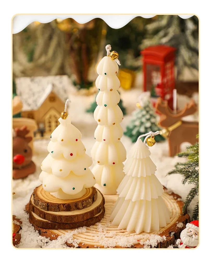 New Christmas Tree Shape Candle Aromatherapy Candle Xmas Scented Candles Handmade Candles Gift Home Decor vela navidad candele