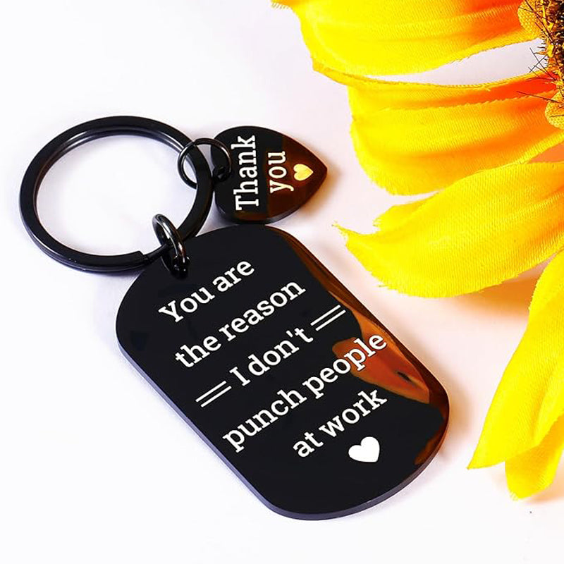 Thank You Appreciation Best Friend Gift for Women Work Bestie Funny Coworker Keychain for Retirement Leaving Farewell Colleagues