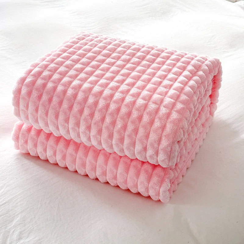 New Winter Blanket Home Warm Office Lunch Break Blanket Sofa Cover Bedspread Travel Blanket  Thick Warm Bedsheet Shawl Alanket