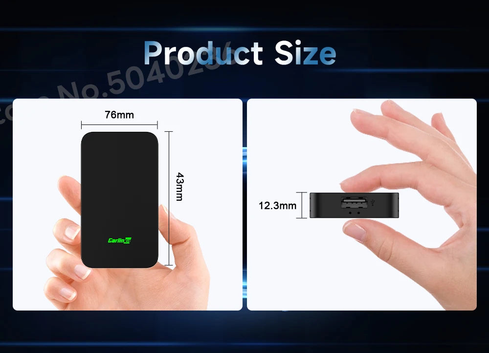 CarlinKit 5.0 Wired To Wireless Adapter Wireless Android Auto CarPlay Smart Car Box Bluetooth WiFI Auto Connect Online Upgrade