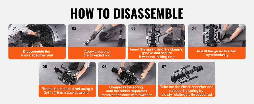 SucceBuy Coil Spring Compressor Tool 2pcs Heavy Duty  Strut Spring Compressor Set 2646 lbs Strut Spring Compressor for Truck ATV