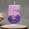 0 1 2 3 4 5 6 7 8 9 Birthday Candle 1 Years Purple Flower Birthday Candles for Cake Purple Children's Birthday Candle Decoration