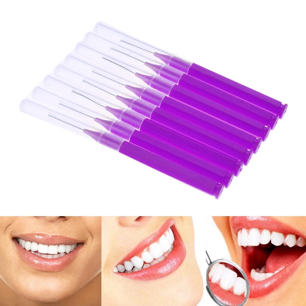 8-40PCS Interdental Brushes Dental Floss Toothpick Orthodontic Braces Brush Tooth Cleaning Tool Teeth Oral Care
