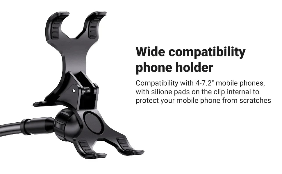 90cm Phone Holder Stand Lazy Bracket Headrest Bed 360 Flexible Long Arms Clamp Mount For iPhone Samsung and 3.5~6.7" Device