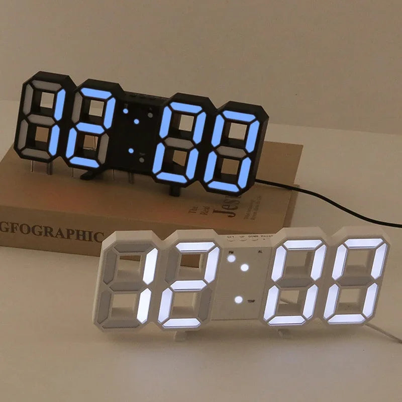 Digital Wall Clock, Desktop Clock, Home Decor, Indoor LED Table Clock, Living Room Wall Clock