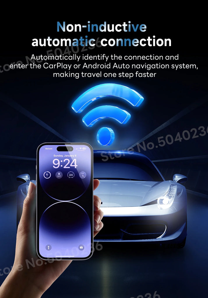 CarlinKit 5.0 2air & CarlinKit 4.0 CP2A Wireless Android Auto &CarPlay Wireless Adapter 2.4G&5.8Ghz WiFi Auto Connect OTA Update