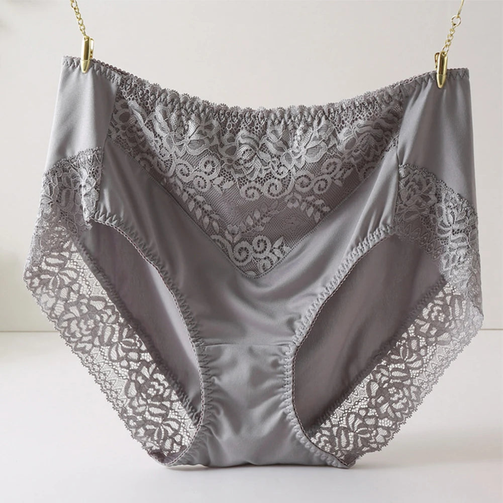 Oversized Women Sexy High Rise Panties Soft Daily Underpants Knickers Flower Briefs Underwear Breathable Traceless Ladies Briefs - Mighty Dollars