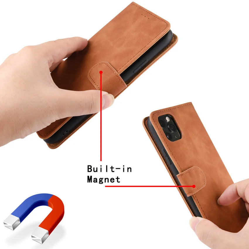 For OPPO Reno 9A 7A 5A 3A Fusion Flip PU Leather Wallet Shockproof Phone Case For OPPO Reno 9 A 7 A 5 A 3 A Anti-Fall Coque