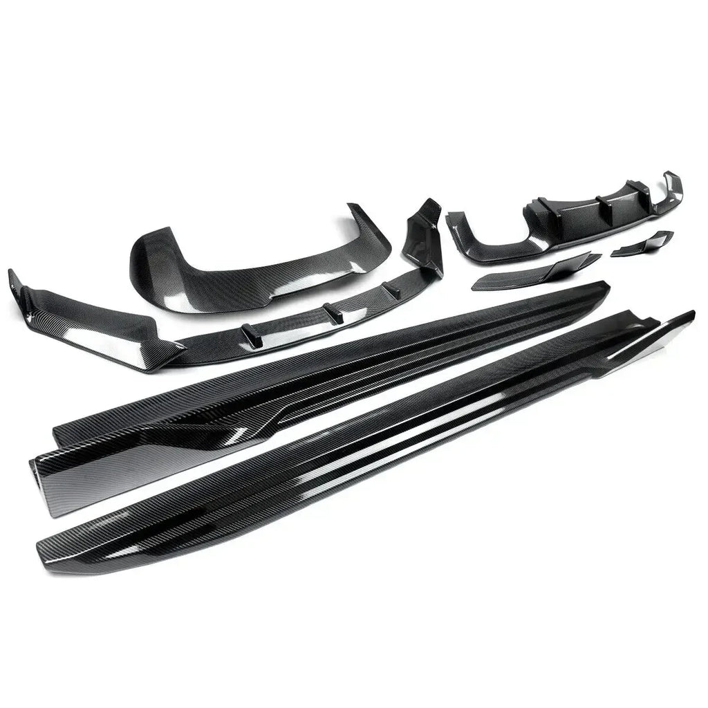 For BMW X5M F85 Body Kits Front Lip Rear Spoiler Side Skirts Carbon Look 2014-2018