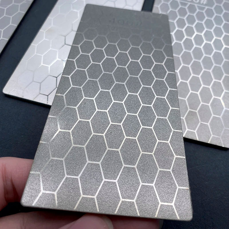 Kitchen tools Diamond Knives Sharpening Stone 600# 800# 1000# Whetstone Grindstone Ultra-thin Honeycomb Manual Knife Sharpener