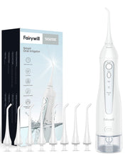 تحميل الصورة إلى عارض المعرض، Fairywill Water Flossers for Teeth 300ML Oral Irrigator Rechargeable Portable Dental 3 Modes Water Tank Waterproof Teeth Cleaner