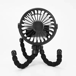 Mini Octopus Fan Baby Stroller Fan Hand Held USB Charging Bladeless Small Folding Fans Mini Silent Table Outdoor Cooler