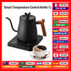 1000ML Smart Temperature Control Electric Kettle - Auto Shut-Off & Boil-Dry Protection - Stainless Steel Pour-Over Coffee &