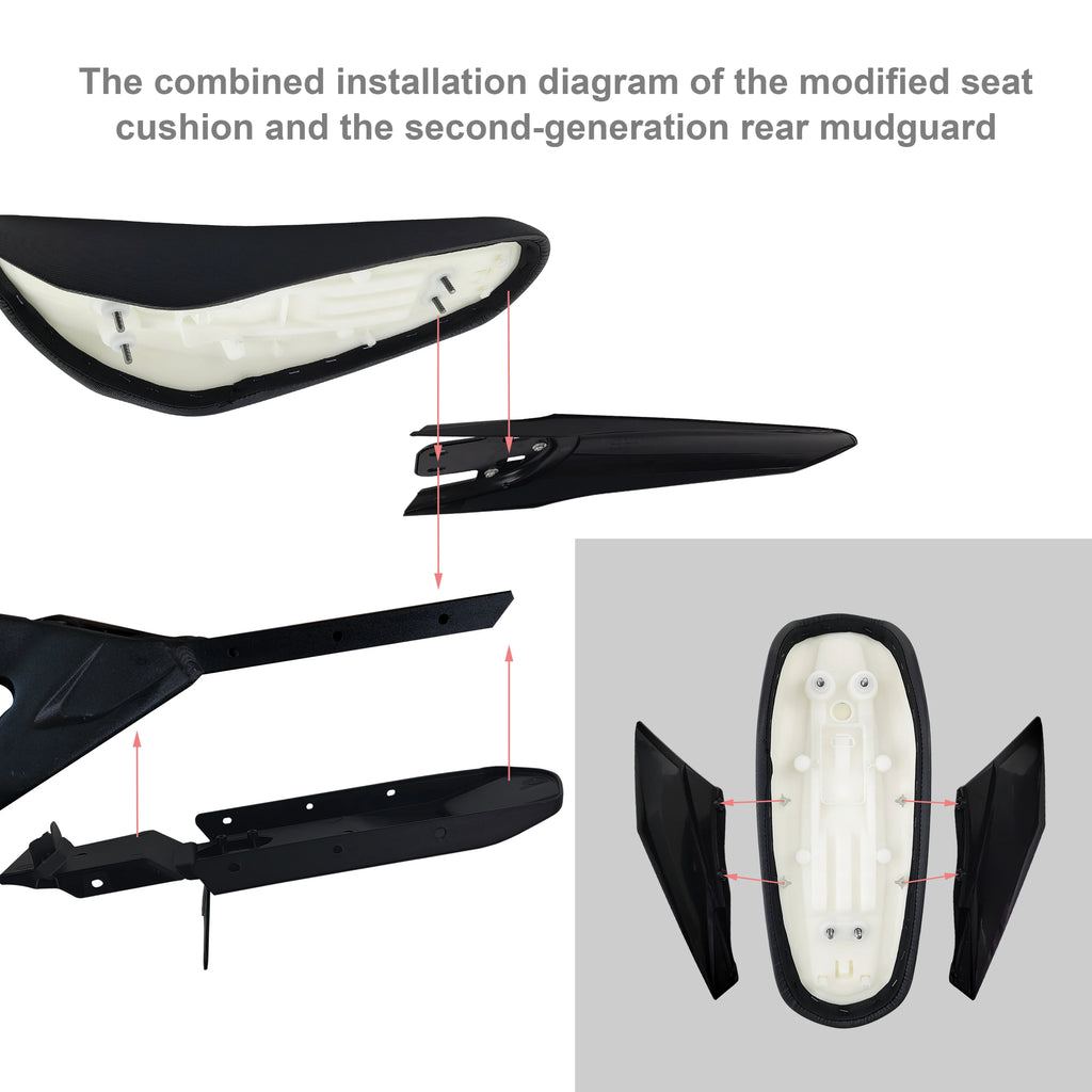 LINGQI Side fender for Second-Generation Longer Rear Fender Fit to  Light Bee X and S.