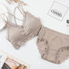 Sexy Seamless Tops Set High Waist Panties Women Wireless Underwear Suit Soft Padded Bras Set Backless Bralette Lingerie