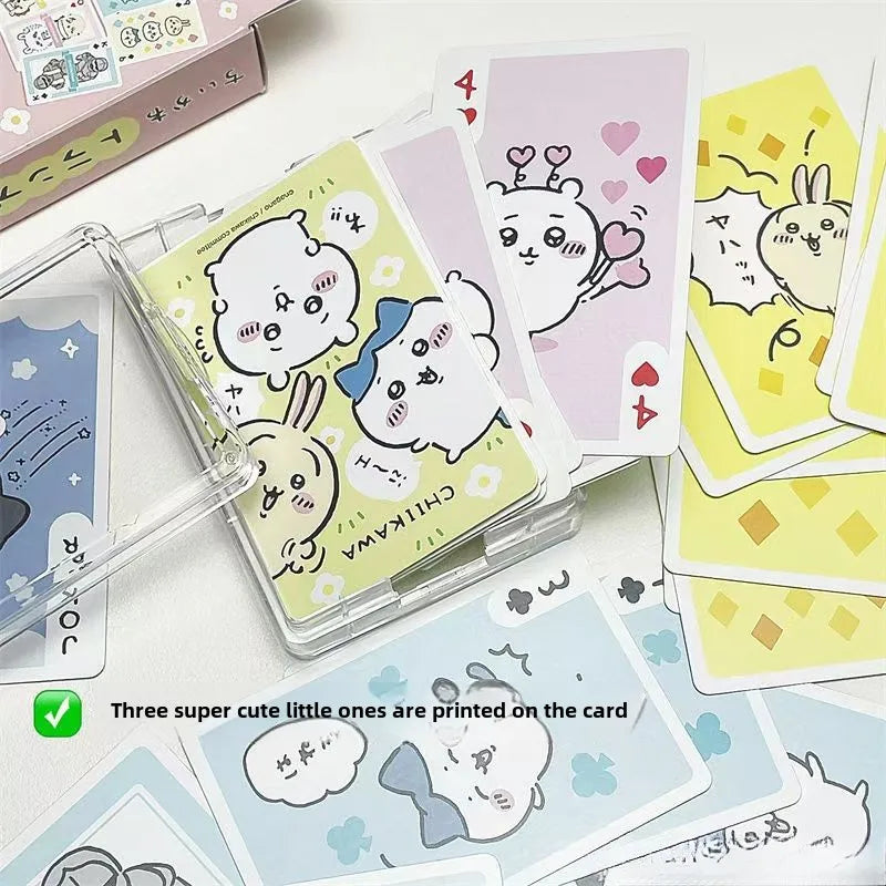 Sanrio Chiikawa Games Playing Card Family Funny Entertainment Board Game Fun Playing Cards Kids Toys Birthday Christmas Gifts