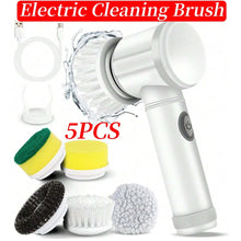 Laai beeld in Galery-kyker, New Wireless Electric Cleaning Brush 5 in 1 Housework Kitchen Dishwashing Brush Bathtub Tile Professional Cleaning Brush