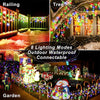 NEW 2024 Christmas Decorations Lights Solar Icicle Curtain Lights 8 Modes Outdoor Waterproof Garden Party New Year Decoration