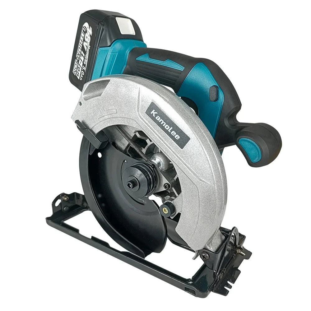 Kamolee 7 inch 21V 6.0Ah 6000mAh Electric Circular Saw  for Home DIY Apply to 18V 21V Battery