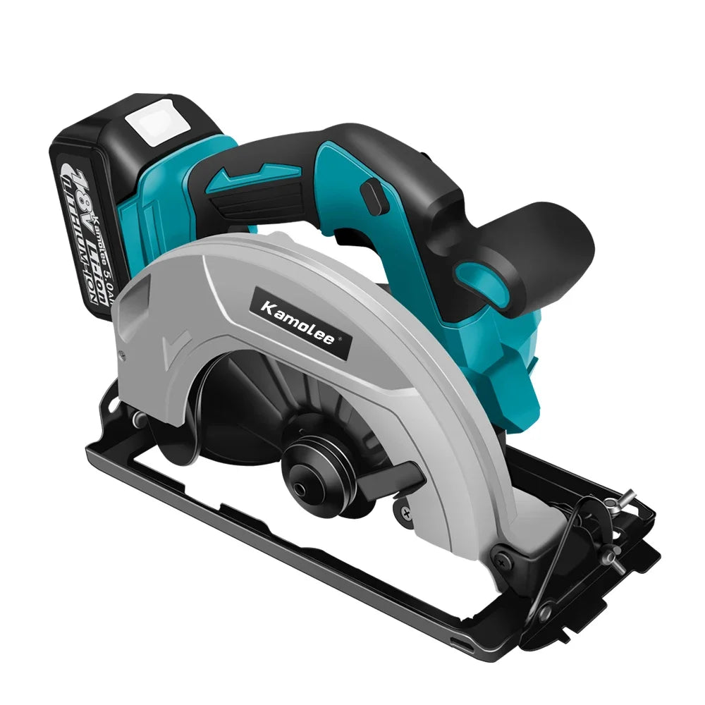 Kamolee 7 inch 21V 6.0Ah 6000mAh Electric Circular Saw  for Home DIY Apply to 18V 21V Battery