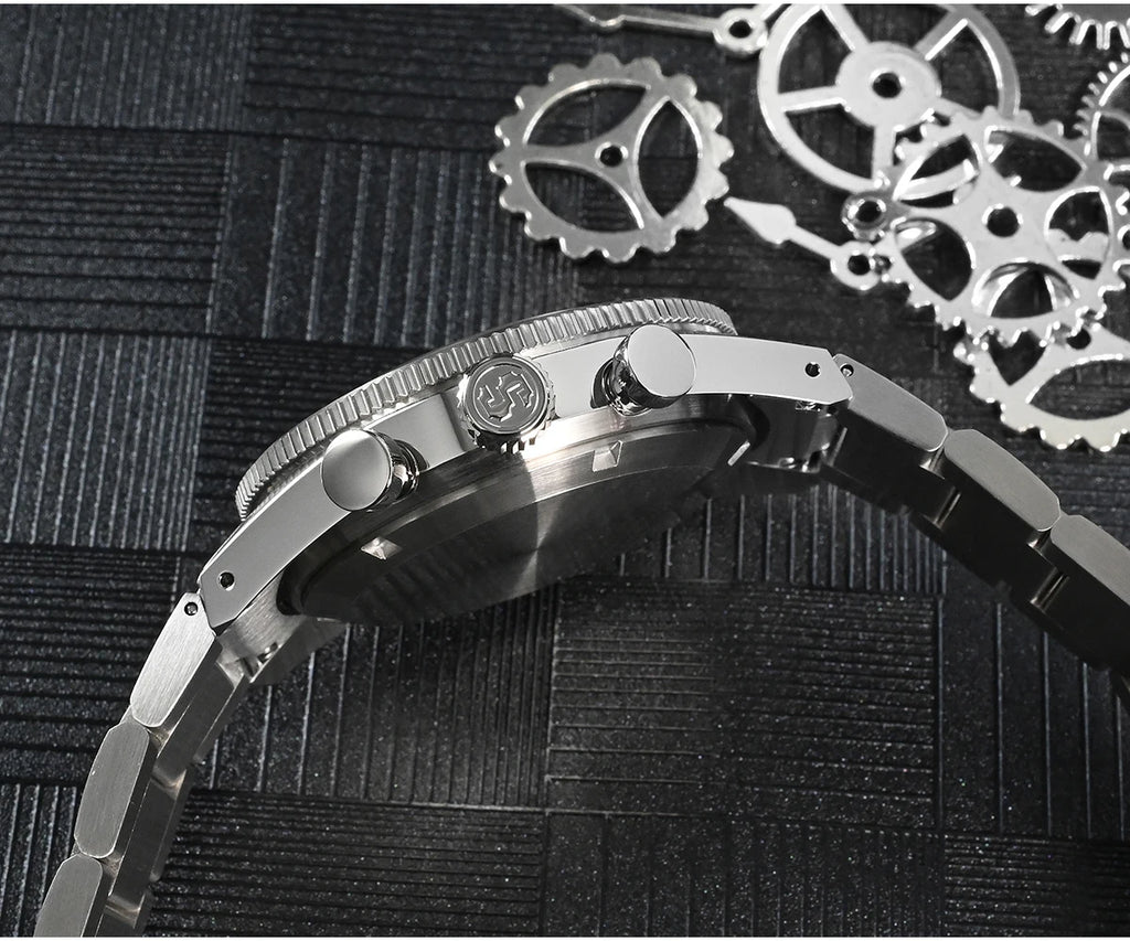 San Martin Men Watch 62mas Chronograph 40mm Fashion Business Luxury ST1901 Manual Mechanical Watches Sapphire 10Bar Luminous