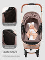 Luxurious Baby Stroller 3 in 1 Portable Travel Baby Carriage Folding Prams High Landscape Aluminum Frame Car for Newborn Baby
