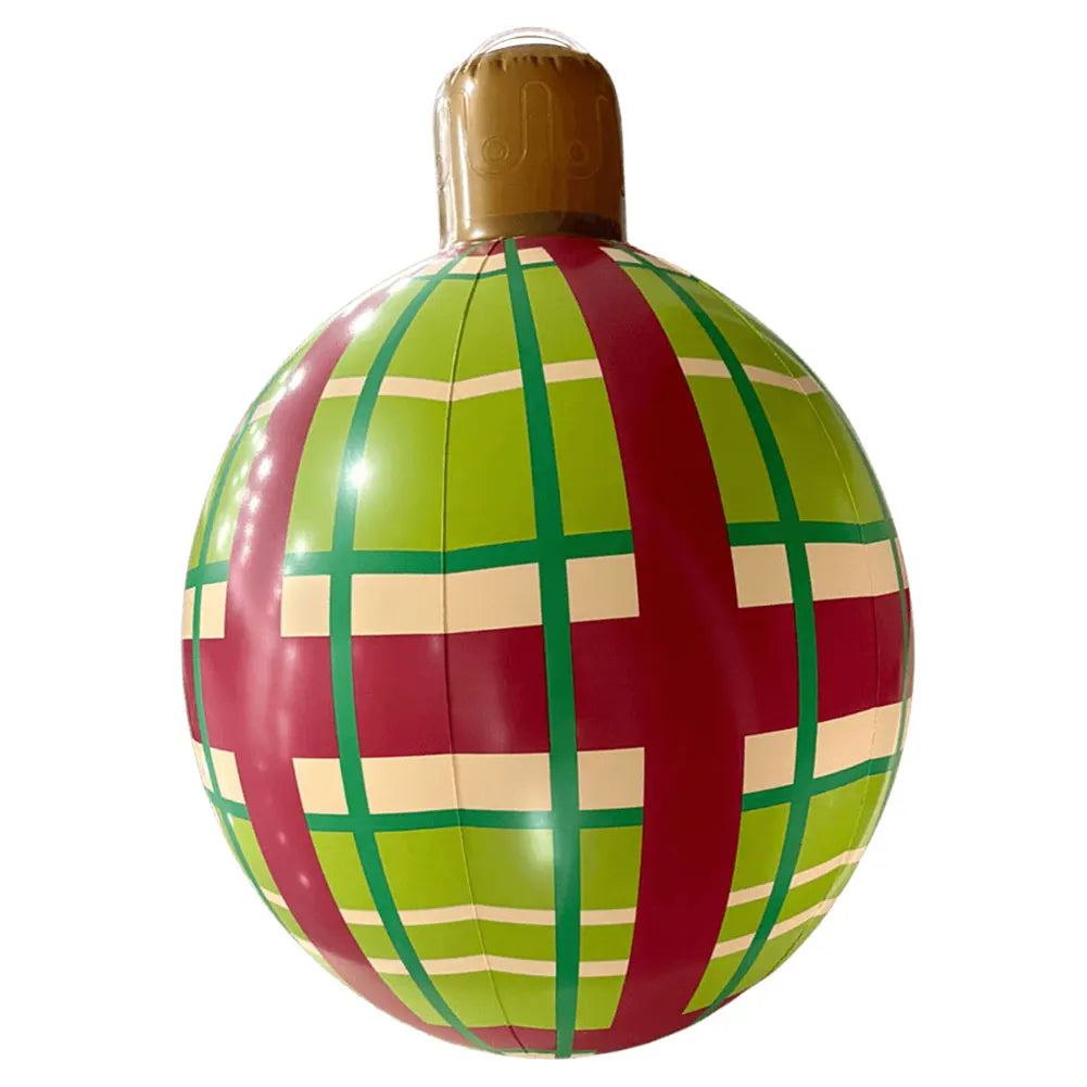 24 Inch PVC Inflatable Christmas Ball Outdoor Christmas Decorations Christmas Decorations Ball Holiday Yard Lawn Porch Decor