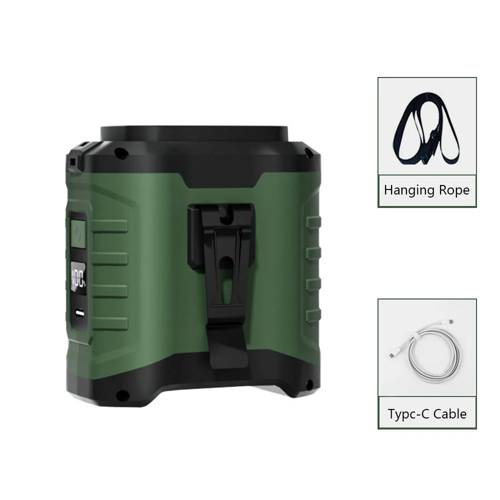 Waist Fan Mini Rechargeable Portable Fan with 10000mAh Power Bank USB Fan Wireless Fan for Sports Outdoor Working