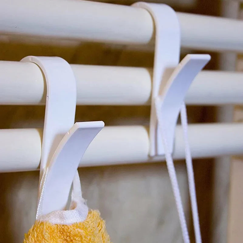 4pcs Hanger for Heated Towel Radiator Rail Bath Hook Holder Clothes Hanger Bathroom Drying Towel Scarf Rack Coat Holders