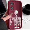 Skull Silicone Phone Case On For OPPO A57 A74 A95 A60 A78 A83 A76 A58X A96 A97 A94 A93 A73 A58 A77 A56S A55 A54 A53 4G 5G Cover