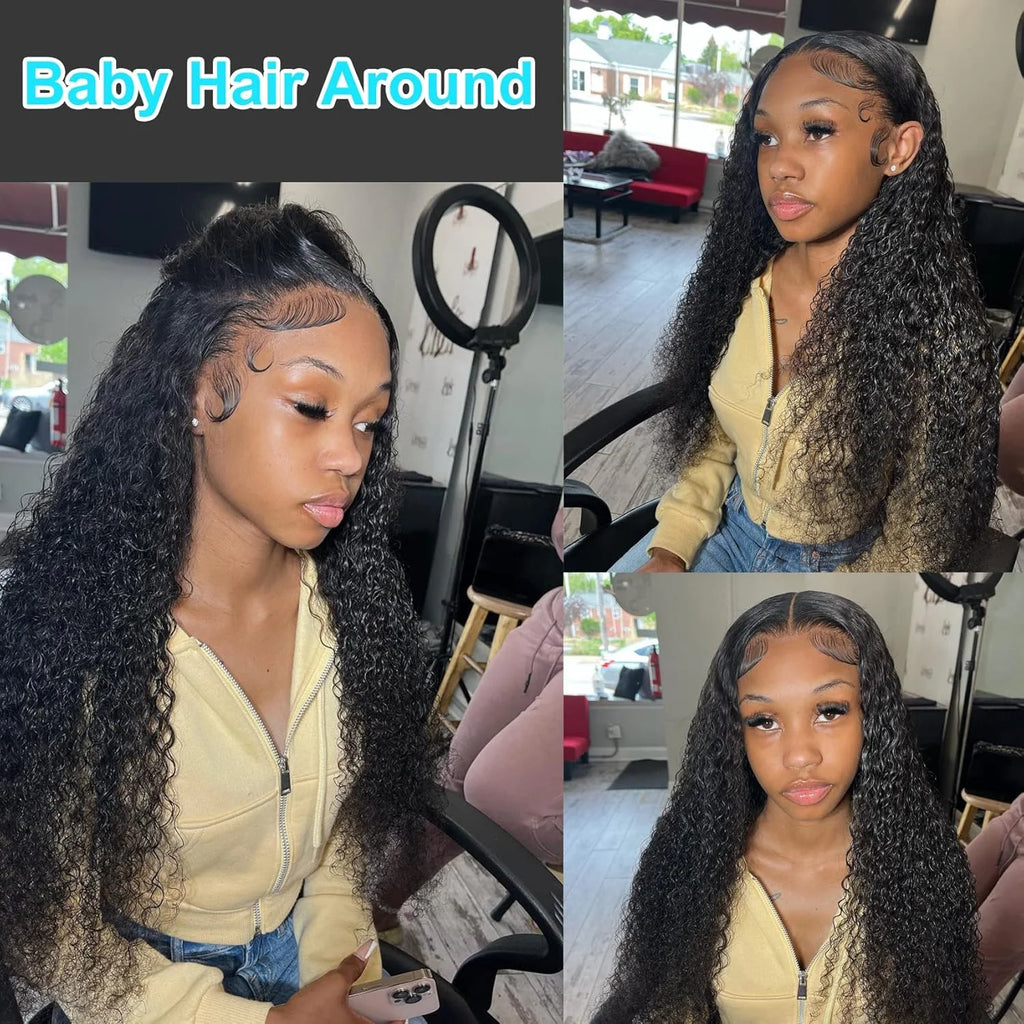 Deep Wave Glueless Wig Human Hair Ready To Wear And Go PrePlucked For Women Precut 6x4 Closure Curly Lace Front Wigs On Sale