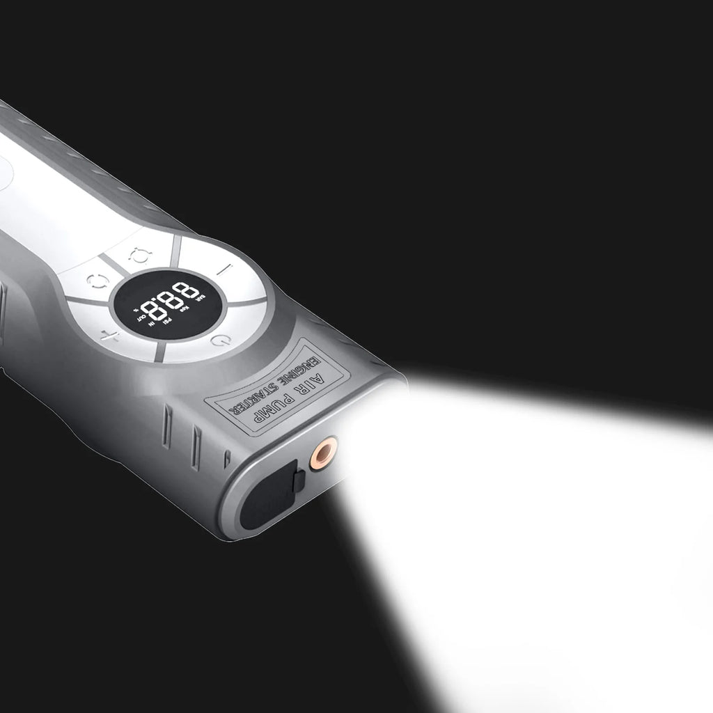 2000A Car Jump Starter Air Pump Multi-Function 4 In 1 Air Compressor Power Bank Car Battery Starter Starting Auto Tyre Inflator