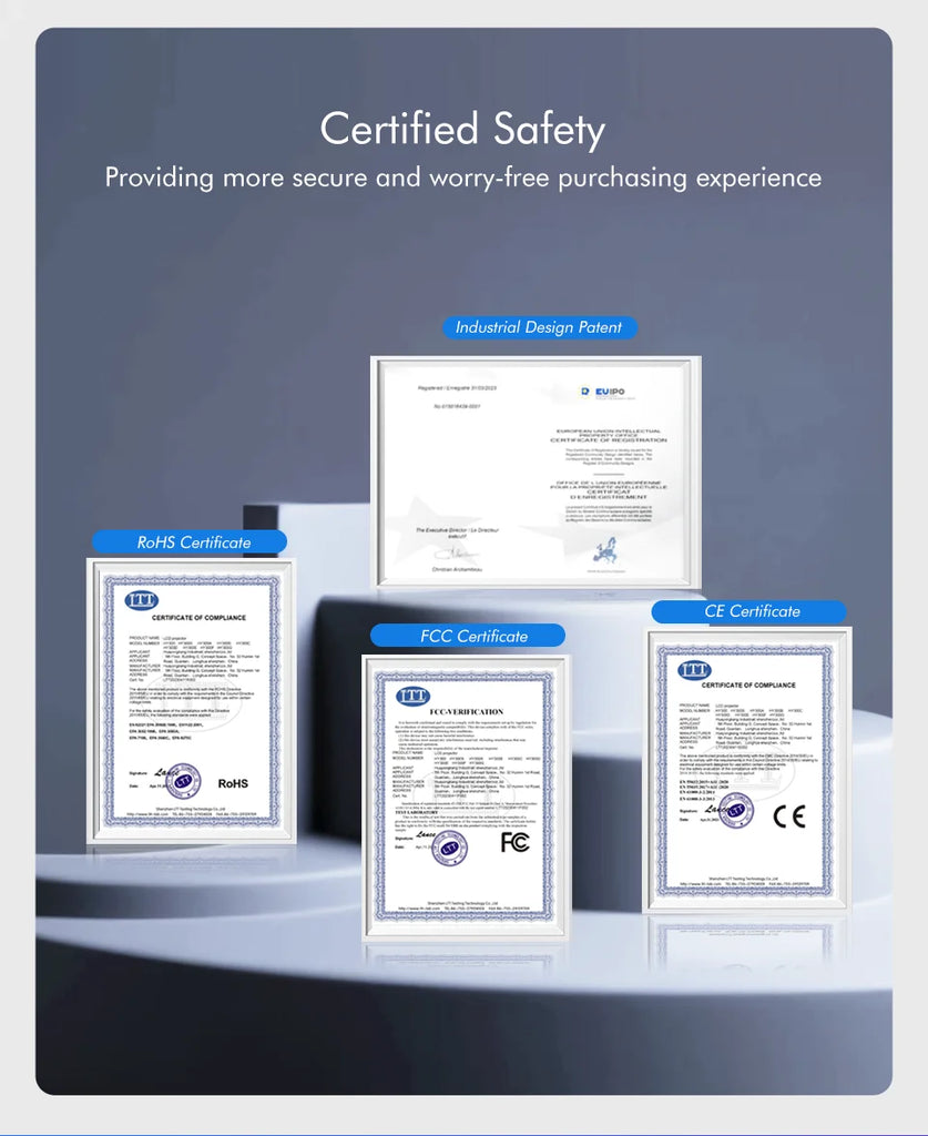 Magcubic Mini Projector Support 4K 720P with Dual Band WIFI6 5G Wireless Android 11 290 ANSI 180° Rotatable Video HY300 Pro