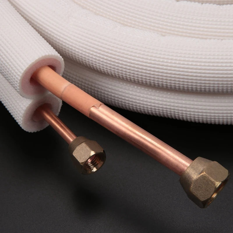 3Meter Air Conditioner Pair Coil Tube 1/4In 3/8In Insulated Aluminum Wire Set Air Conditioner Parts Refrigerant Tube