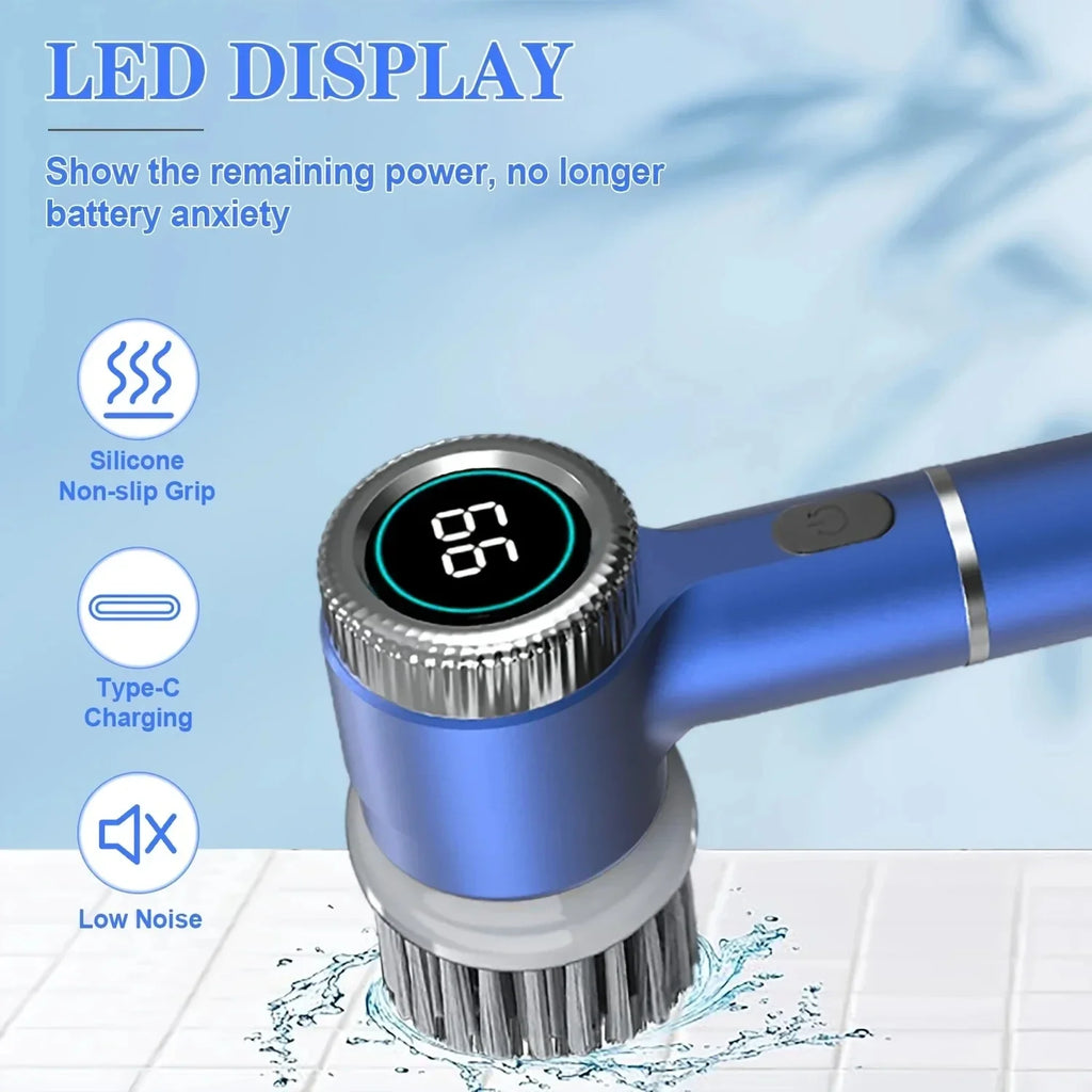 Wireless Electric cleaning brush powerful IPX7 waterproof USB rechargeable automatic handheld cleaner multi function household