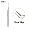 Fadvan Tweezers for Lashes Extension Fiber Tips Stainless Steel Makeup Tweezers Anti-static Free Print Your Logo