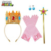 2025 Cartoon Princess Crown Cosplay Pentagram Magic Stick Earring Set Anime Girl Dress Up Halloween Christmas Gift