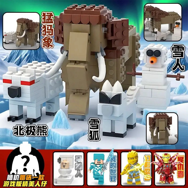 99 Nights in The Forested Owl Deer Large Collection Bricks Toys Halloween MOnster Model BUilding Blocks Kids Construction Toy