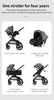 Luxury Baby Stroller 3 in1 Portable Travel Baby Carriage Fold Pram High Landscape Aluminum Frame Newborn Infant Stroller