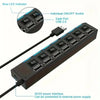 4/7 Ports LED High Speed USB 2.0 Hub 5Gbps Multi Ports USB Power Adapter Expander USB Splitter With Switch For Laptop Computer