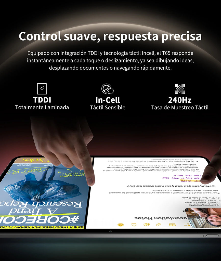 Teclast T65 Android 16 Tablet 13.4 inch 1920x1200 120Hz T7280 8-Core Max 20GB RAM(8GB+12GB Expansion) 128GB ROM 4G LTE 8000mAh