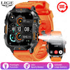 LIGE New Outdoor Military Smart Watch Men 420mAh LED Flashlight Heart Rate Sleep Health Monitoring Sport Fitness Smartwatch 2025