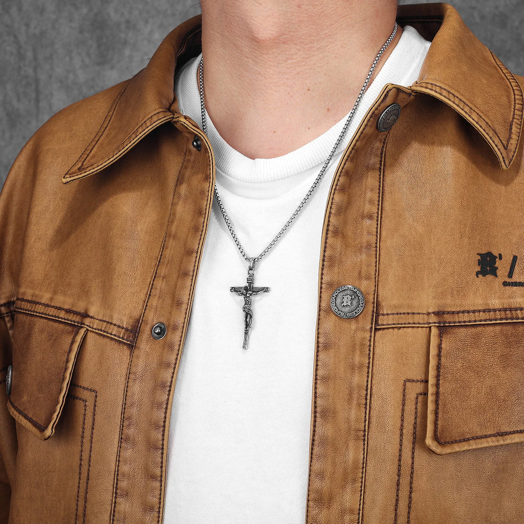 Retro Demon Satan Cross Stainless Steel Men Necklaces Pendant Chain Punk For Women Fashion Jewelry Gifts Wholesale Dropshiping